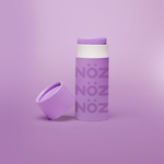 Load image into Gallery viewer, A purple bottle of our affordable, eco-friendly, and vegan Noz Sunscreen with our logo on the bottle.
